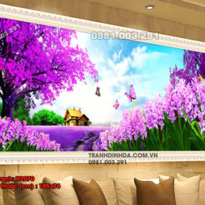 Tranh thêu chữ thập Phong Cảnh H2070 Kích thước 195cm x 76cm