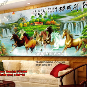 Tranh thêu Mã Đáo Thành Công DW0560 Kích thước 202cm x 96cm