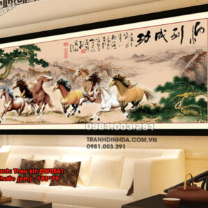 Tranh thêu Mã Đáo Thành Công DW0561 Kích thước 193cm x 79cm