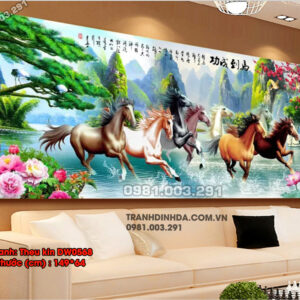 Tranh thêu Mã Đáo Thành Công DW0568 Kích thước 149cm x 64cm