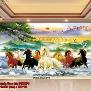 Tranh thêu Mã Đáo Thành Công DW0574 Kích thước 195cm x 85cm