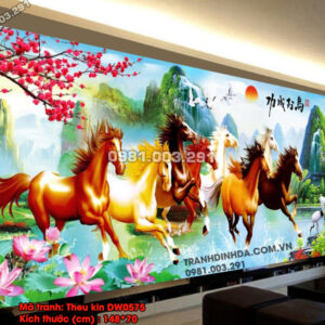 Tranh thêu Mã Đáo Thành Công DW0575 Kích thước 148cm x 70cm