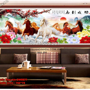 Tranh thêu Mã Đáo Thành Công DW0577Kích thước 152cm x 72cm