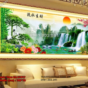 Tranh thêu chữ thập Thiên Nhiên Giao Hòa H1917 Kích thước 105cm x 70cm
