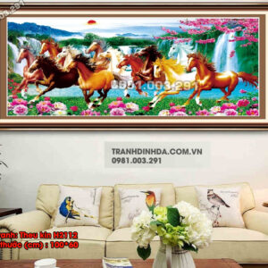 Tranh thêu Mã Đáo Thành Công H2112 Kích thước 100cm x 60cm