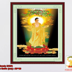 Tranh đính đá Phật Quang Dược Sư LV378 kích thước 50cm x 80cm