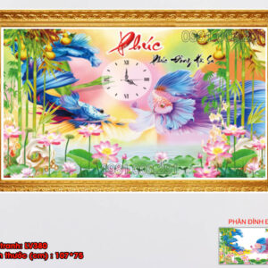 Tranh đính đá Chữ Phúc LV380 kích thước 107cm x 75cm