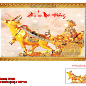 Tranh đính đá Phúc Lộc Mãn Đường LV388 kích thước 100cm x 66cm