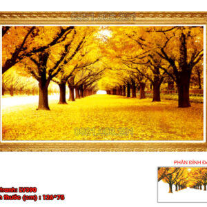 Tranh đính đá Mùa Thu Lá Vàng LV390 kích thước 126cm x 75cm