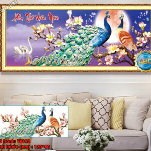 Tranh đính đá Phu Thê Viên Mãn Y8192 kích thước 120cm x 50cm
