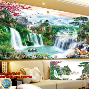 Tranh đính đá Sơn Thủy Hữu Tình Y8241 kích thước 120cm x 70cm