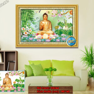 Tranh đính đá Phật Như Lai Y8244 kích thước 90cm x 60cm