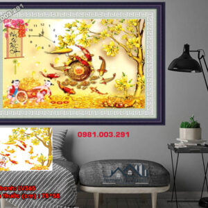 Tranh đính đá Bách Sự Đại Cát LV365 kích thước 75cm x 55cm
