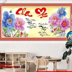 Tranh đính đá cao cấp Cha Mẹ DF366 Kích thước 90cm x 45cm