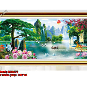 Tranh thêu chữ thập Non Nước Hữu Tình MN0070 Kích thước 120x65cm
