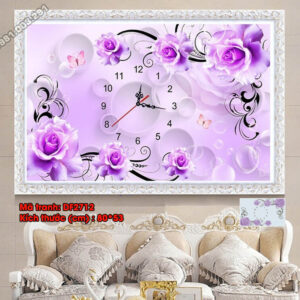 Tranh đính đá Đồng Hồ DF2712kích thước 80cm x 53cm