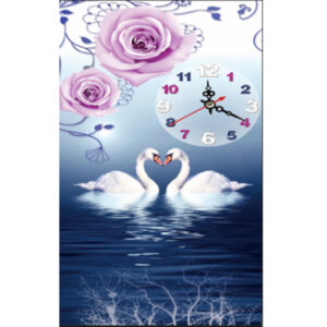 Tranh đính đá đồng hồ Tình Yêu & Hạnh Phúc lv075 kích thước 60cm x 110cm