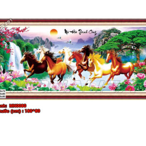 Tranh thêu chữ thập Mã Đáo Thành Công MN0080 Kích thước 180cmx80cm