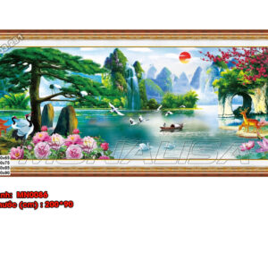 Tranh thêu chữ thập Non Nước Hữu Tình MN0086 Kích thước 200x90cm