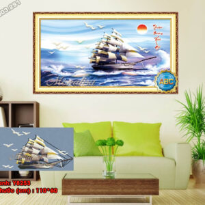 Tranh đính đá Thuận Buồm Xuôi Gió Y8253 kích thước 110cm x60cm