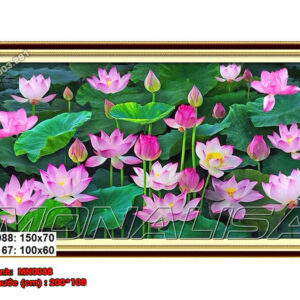 Tranh thêu Hoa Sen MN0088 Kích thước 150cm x 70cm