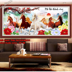 Tranh thêu chữ thập Mã Đáo Thành Công DLH-88819 Kích thước 79cmx40cm