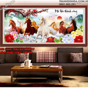 Tranh thêu chữ thập Mã Đáo Thành Công MN0017 Kích thước 195cmx85cm