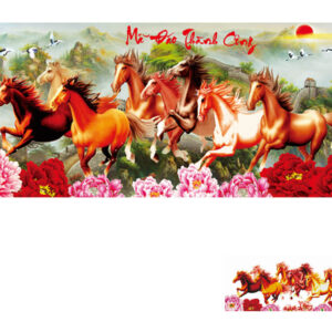 Tranh đính đá Mã Đáo Thành Công VS019 kích thước 149cm x67cm