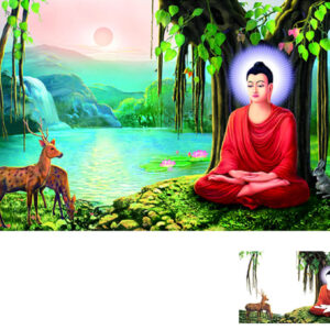 Tranh đính đá Phật Bồ Đề VS123 kích thước 97cm x 60cm