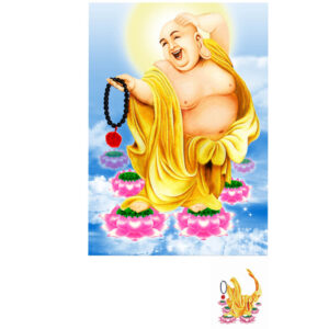 Tranh đính đá Phật Di Lặc VS124 kích thước 74cm x 55cm