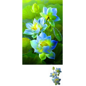 Tranh đính đá Hoa Sen VS125 kích thước 75cm x 50cm