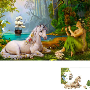 Tranh đính đá khu vườn cổ tích VS127 kích thước 100cm x 60cm