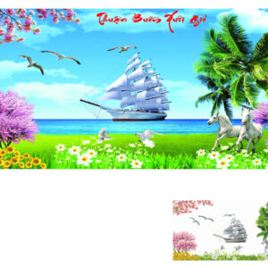 Tranh đính đá Thuận Buồm Xuôi Gió VS134 kích thước 120cm x65cm