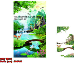 Tranh đính đá Non Nước Hữu Tình VS212 kích thước 106cm x 65cm
