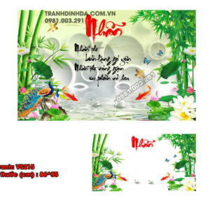 Tranh đính đá Chữ Nhẫn vs215 kích thước 86cm x 55cm