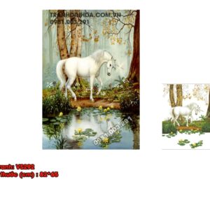 Tranh đính đá Vườn Địa Đàng VS292 kích thước 82cm x65cm