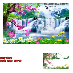 Tranh đính đá Non Nước Hữu Tình VS299 kích thước 100cm x 65cm