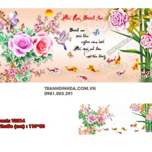 Tranh đính đá Phú Quý Bình An VS314 kích thước 110cm x 50cm