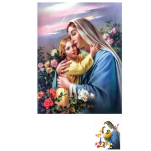 Tranh đính đá Tình yêu đức mẹ Maria VS154 kích thước 70cm x 55cm