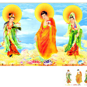 Tranh đính đá Tam Thế Phật VS156 kích thước 120cm x 80cm