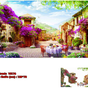 Tranh đính đá Phố Cổ VS176 kích thước 120cm x 70cm