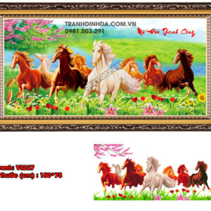 Tranh đính đá Mã Đáo Thành Công VS227 kích thước 150cm x75cm