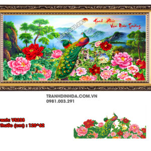 Tranh Đính Đá Hạnh Phúc Vạn Niên Trường VS233 Kích thước120x60cm