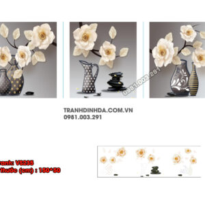Tranh đính đá Bình Hoa Nghệ Thuật VS235 kích thước 155cm x 50cm