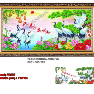 Tranh đính đá Phú Quý Bình An VS237 kích thước 115cm x 56cm