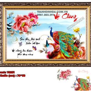 Tranh đính đá cao cấp Vợ Chồng VS251 Kích thước 76cm x 50cm