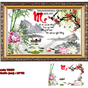Tranh đính đá Chữ Mẹ VS259 kích thước 80cm x 52cm