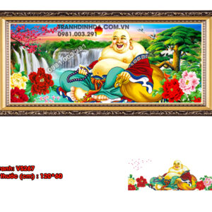 Tranh đính đá Phật Di Lặc VS267 kích thước 120cm x 50cm