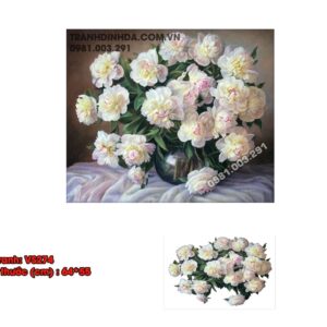 Tranh đính đá Bình Hoa Nghệ Thuật VS274 kích thước 64cm x 55cm