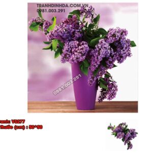 Tranh đính đá Bình Hoa Nghệ Thuật VS277 kích thước 50cm x 50cm